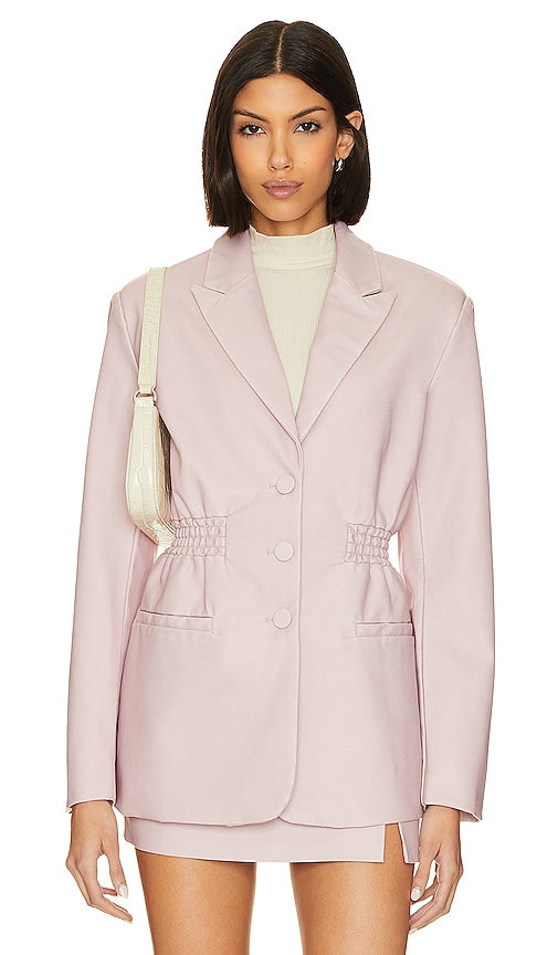 Steve Madden Frida Faux Leather Blazer in Lavender - Steve Madden Frida Blazer en simili cuir lavande - Steve Madden Frida 薰衣草色人造皮革西装外套 - Steve Madden Frida Kunstlederblazer in Lavendel - Steve Madden 프리다 인조 가죽 블레이저 색상 - Blazer in ecopelle Steve Madden Frida color lavanda
