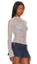 Steve Madden Janelle Top in Metallic Silver