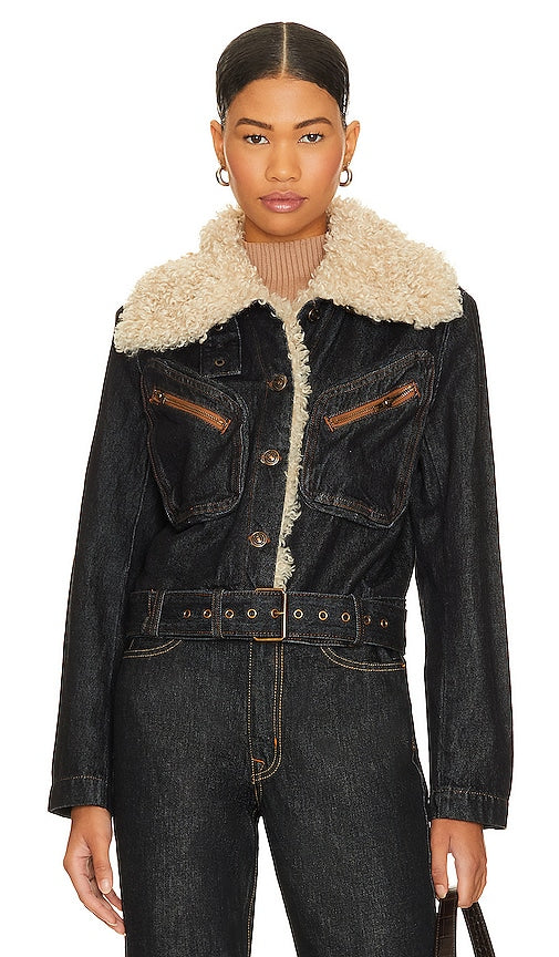 Steve Madden Lazuli Jacket in Blue