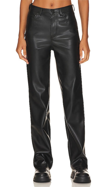 Steve Madden Loren Faux Leather Pant in Black - Steve Madden Loren - Pantalon en similicuir noir - Steve Madden Loren 黑色人造皮长裤 - Steve Madden Loren Kunstlederhose in Schwarz - Steve Madden Loren 인조 가죽 팬츠블랙 색상 - Pantaloni in ecopelle Steve Madden Loren in nero
