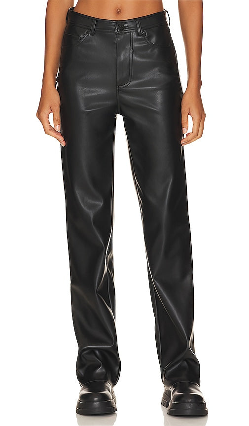 Steve Madden Loren Faux Leather Pant in Black - Steve Madden Loren - Pantalon en similicuir noir - Steve Madden Loren 黑色人造皮长裤 - Steve Madden Loren Kunstlederhose in Schwarz - Steve Madden Loren 인조 가죽 팬츠블랙 색상 - Pantaloni in ecopelle Steve Madden Loren in nero