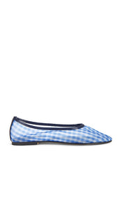 Steve Madden Meadow Flats in Blue | Blue Gingham Ballet Flats for Women