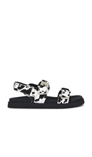 Steve Madden Mona Sandal in Black,White | Black & White Strappy Sandals for Women