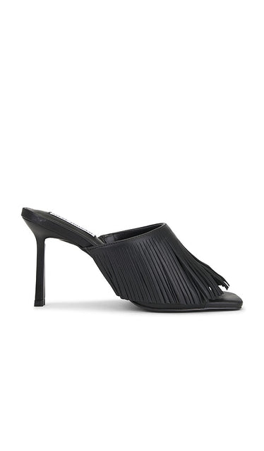 Steve Madden Morina Sandal in Black | Black Leather Heeled Sandals for Women