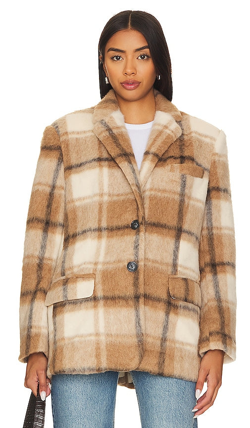Steve Madden Nana Blazer Coat in Rust