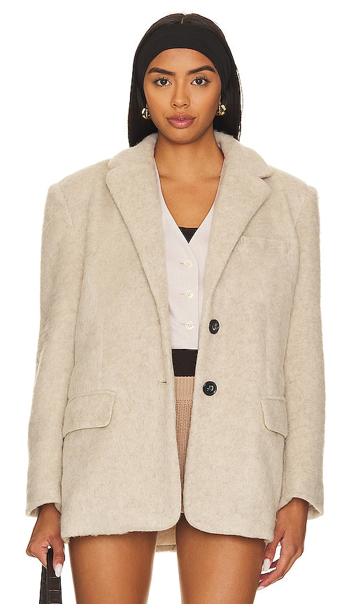 Steve Madden Nana Blazer Coat in Tan - Steve Madden - Manteau blazer Nana en beige - Steve Madden Nana 黄褐色西装外套 - Steve Madden Nana Blazermantel in Hellbraun - Steve Madden Nana 블레이저 코트 - Cappotto blazer Steve Madden Nana color marrone chiaro