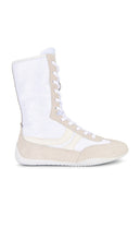 Steve Madden Paxtin Sneaker Boot in White | White Multi Flat Boots for Women