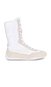 Steve Madden Paxtin Sneaker Boot in White | White Multi Flat Boots for Women
