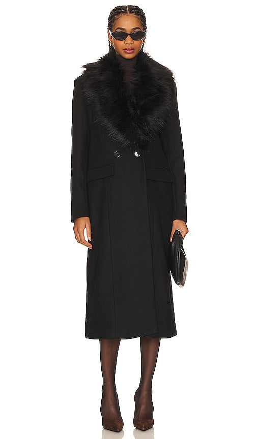 Steve Madden Prince Coat in Black