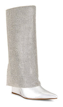 Steve Madden Riski Boot in Metallic Silver