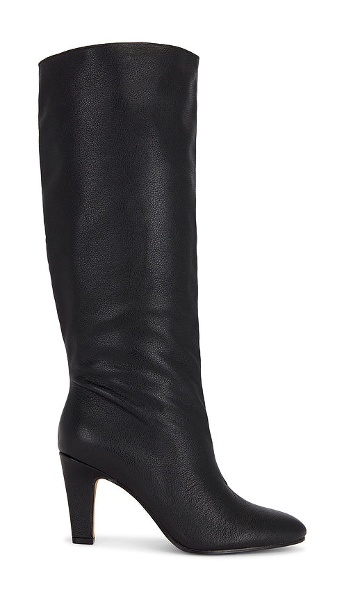 Steve Madden Rizk Boot in Black | Black Leather Knee-High Boots for Women