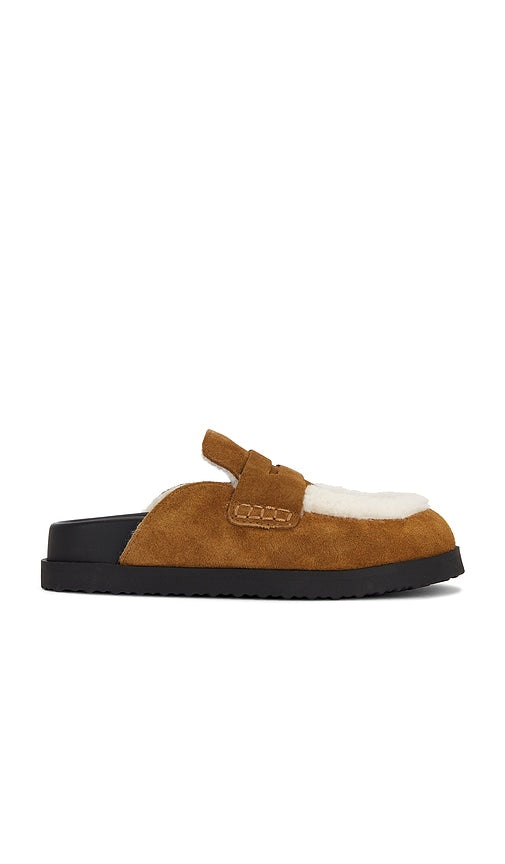 Steve Madden Tomlin Clog in Tan | Chestnut Suede Loafers & Oxfords Flats for Women