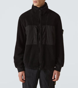 Stone Island Compass cotton-blend fleece jacket