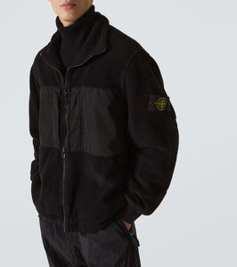 Stone Island Compass cotton-blend fleece jacket