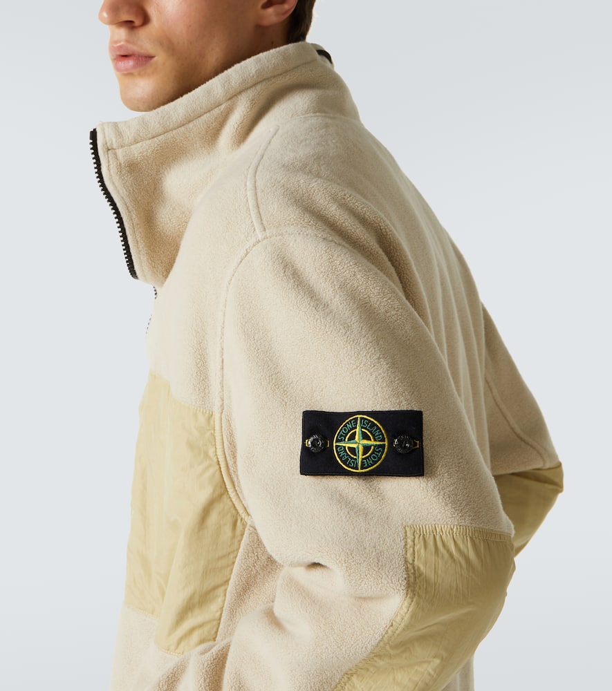 Stone Island Compass cotton-blend fleece jacket