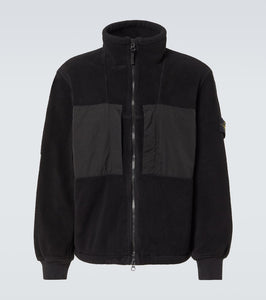 Stone Island Compass cotton-blend fleece jacket