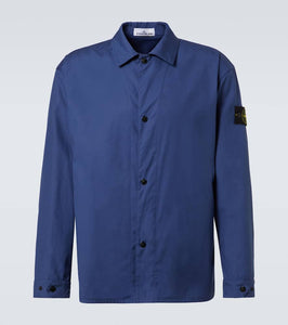 Stone Island Compass cotton canvas overshirt