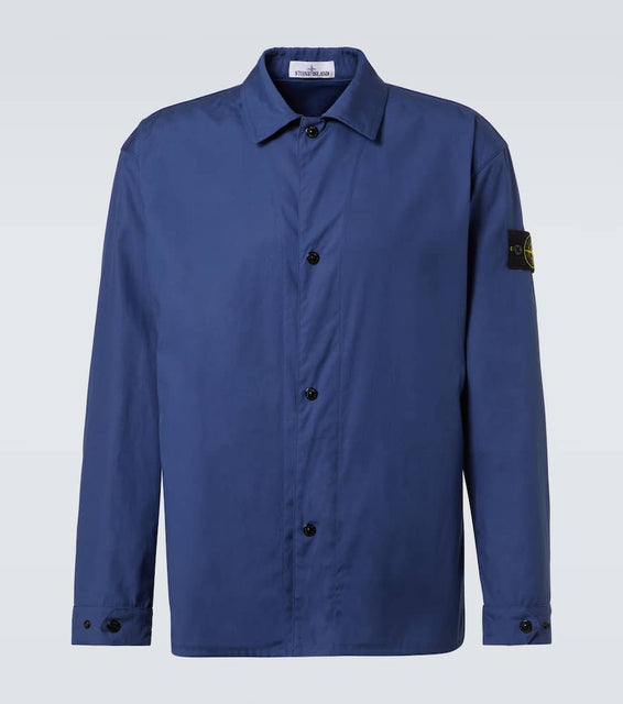 Stone Island Compass cotton canvas overshirt