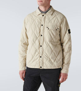 Stone Island Compass quilted cotton-blend overshirt