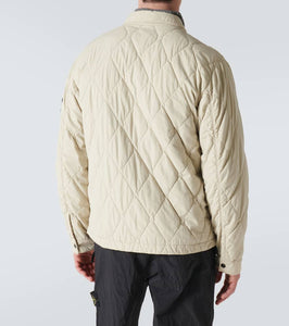 Stone Island Compass quilted cotton-blend overshirt