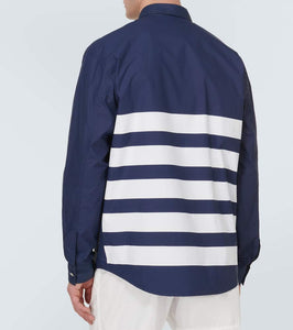 Stone Island Marina striped cotton overshirt