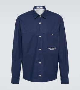 Stone Island Marina striped cotton overshirt