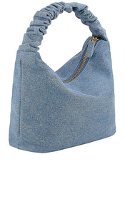 Stoney Clover Lane Denim Scrunch Handle Bag in Blue