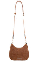 Stoney Clover Lane Sherpa Curved Crossbody Bag in Brown - Stoney Clover Lane - Sac à bandoulière incurvé en sherpa - Marron - Stoney Clover Lane 棕色仿羊羔绒弧形斜挎包 - Stoney Clover Lane Sherpa gebogene Umhängetasche in Braun - Stoney Clover Lane 셰르파 커브드 크로스바디 백 브라운 색상 - Borsa a tracolla curva Stoney Clover Lane Sherpa in marrone