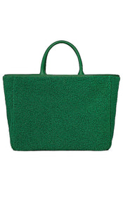 Stoney Clover Lane Sherpa Tote Bag in Dark Green