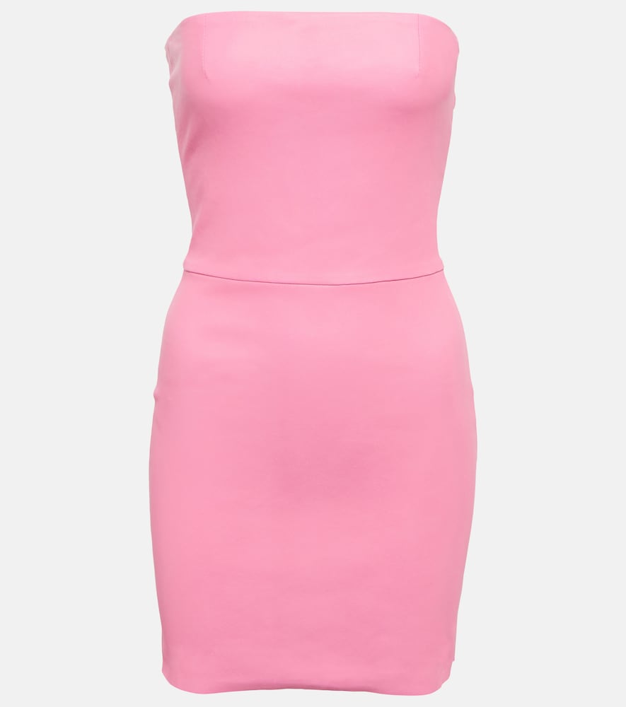 Stouls Amina strapless leather minidress. Stouls Amina 无肩带皮革迷你连衣裙