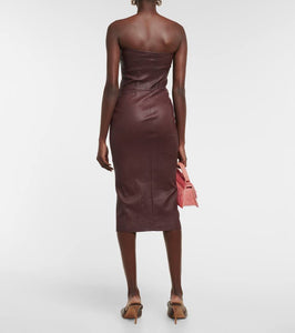 Stouls Mona 23 leather midi dress