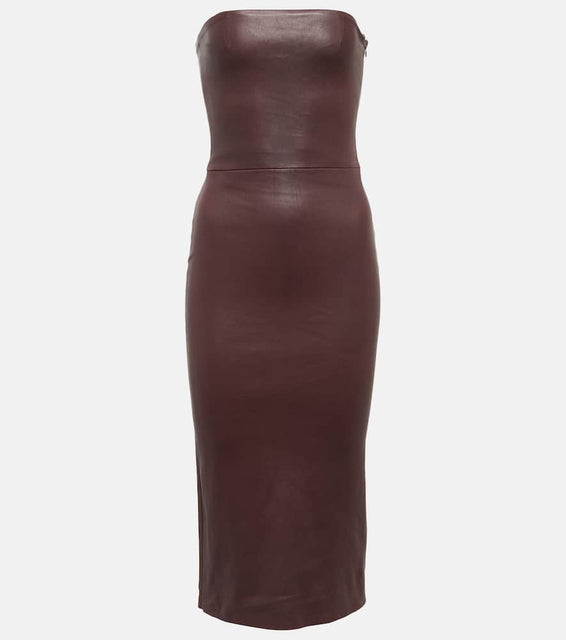Stouls Mona 23 leather midi dress