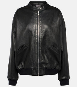 Stouls Pharrell leather bomber jacket