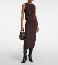 Stouls Taylor suede midi skirt