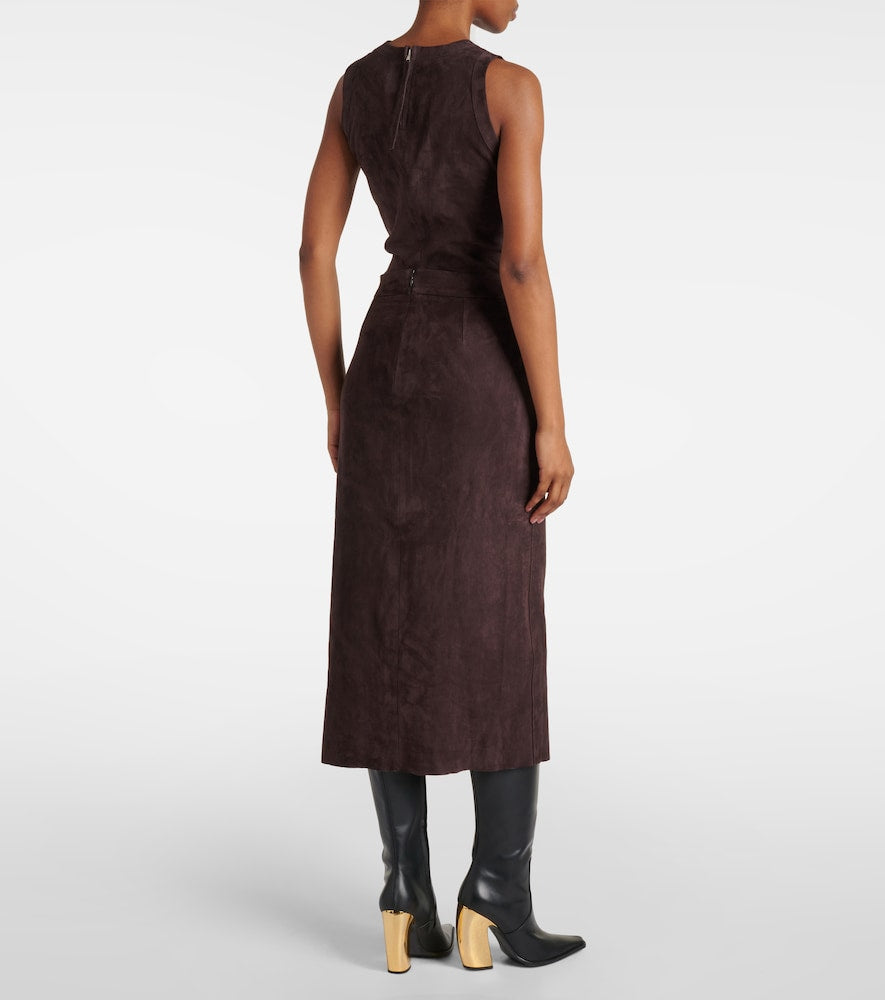 Stouls Taylor suede midi skirt