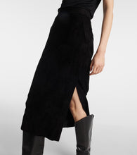 Stouls Taylor suede midi skirt