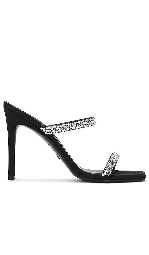 Stuart Weitzman Aleena Royale 100 Slide in Black - Stuart Weitzman Claquette Aleena Royale 100 en noir - Stuart Weitzman Aleena Royale 100 黑色拖鞋 - Stuart Weitzman Aleena Royale 100 Slide in Schwarz - Stuart Weitzman Aleena Royale 100 슬라이드 블랙 색상 - Stuart Weitzman Ciabatte Aleena Royale 100 in nero