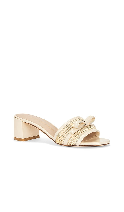 Stuart Weitzman Felicity Block Slide 50 in Neutral