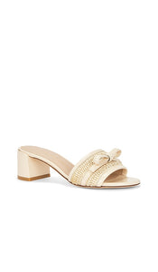 Stuart Weitzman Felicity Block Slide 50 in Neutral