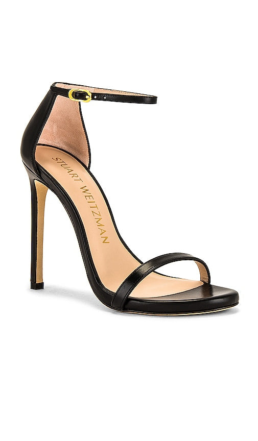 Stuart Weitzman Nudist Heel in Black