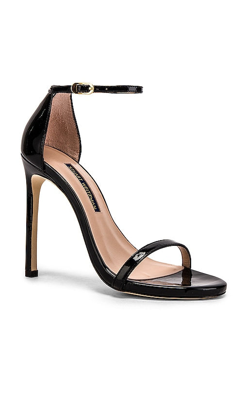 Stuart Weitzman Nudist Heel in Black