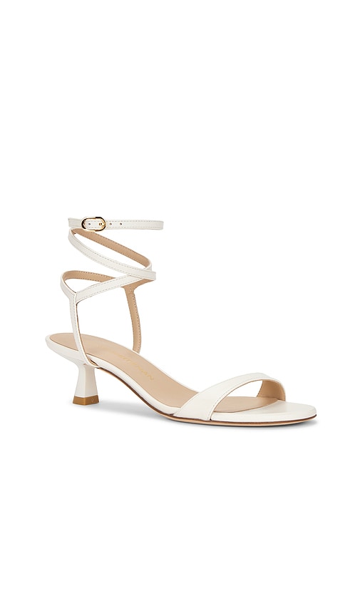 Stuart Weitzman Nudist Wrap 50 Sandal in Cream