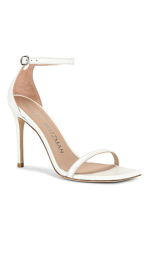 Stuart Weitzman Nudistcurve 100 Sandal in White