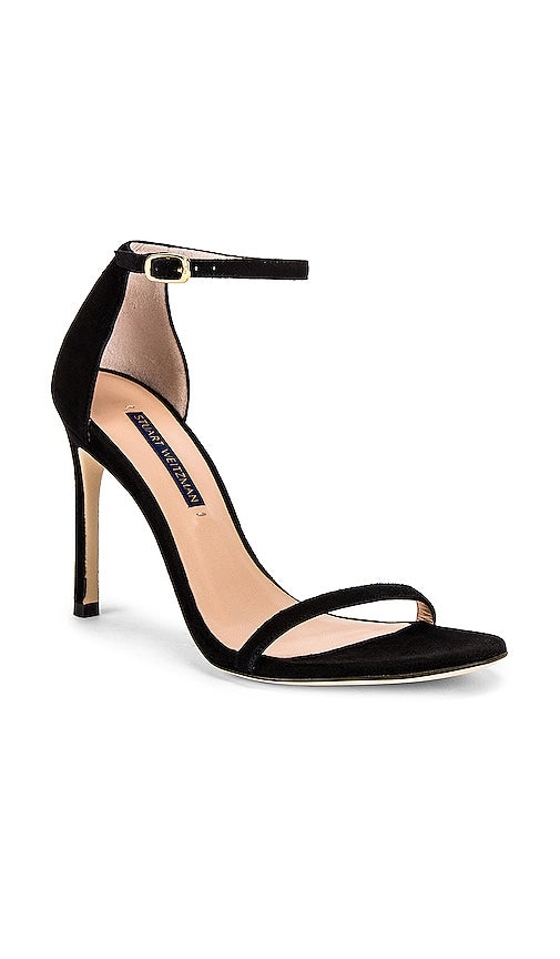 Stuart Weitzman Nudistsong Heel in Black in Black