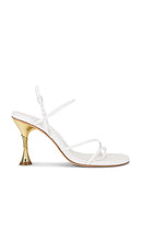 Studio Amelia Helix 90 Sandal in White | White Heeled Sandals for Women