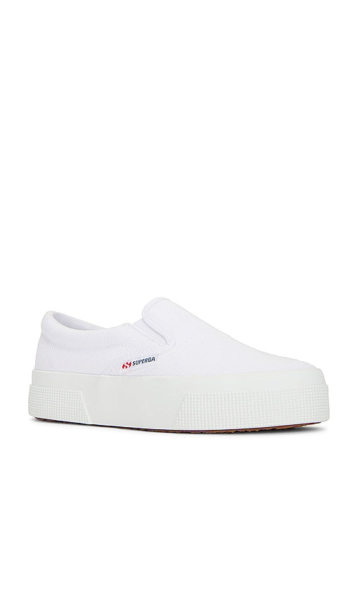 Superga 2740 Mid Platform Slip On Sneaker in White