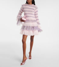 Susan Fang Shirred tulle minidress