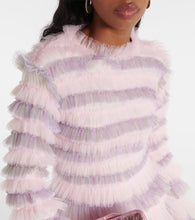 Susan Fang Shirred tulle minidress