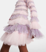 Susan Fang Shirred tulle minidress