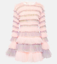 Susan Fang Shirred tulle minidress
